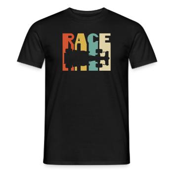 race colors vintage retro colors - Men's T-Shirt - black - Front - AI Model Male 178 light (178cm)