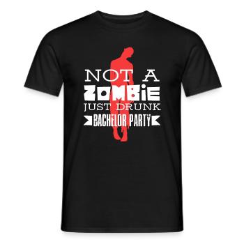 pas un zombie juste ivre - T-shirt homme - noir - Devant - AI Model Male 178 light (178cm)
