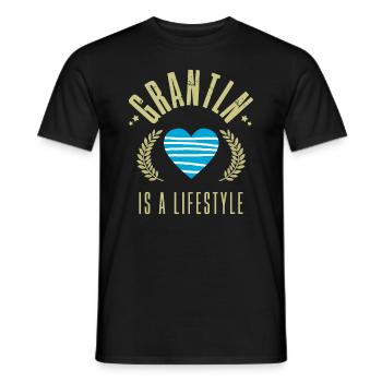 grantln is a lifestyle 2 - Männer T-Shirt - Schwarz - Vorne - AI Model Male 178 light (178cm)