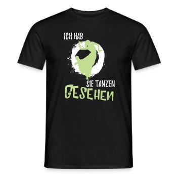 I saw her dancing green girl - Men's T-Shirt - black - Front - AI Model Male 178 light (178cm)