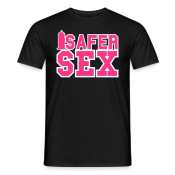 Safer Sex / Kondom / Condom / HIV / AIDS 2c - Men's T-Shirt - black - Front - AI Model Male 178 light (178cm)