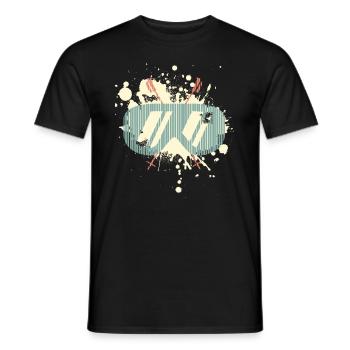 ski elements retro Skifahren, Ski, Skifahrer - Männer T-Shirt - Schwarz - Vorne - AI Model Male 178 light (178cm)
