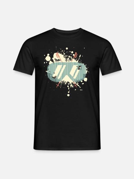 ski elements retro skiing, skiing, skiers - Men's T-Shirt - black