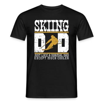 Skiing Dad - Men's T-Shirt - black - Front - AI Model Male 178 light (178cm)