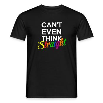 Pensée normale lesbienne gay disant tout droit - T-shirt homme - noir - Devant - AI Model Male 178 light (178cm)