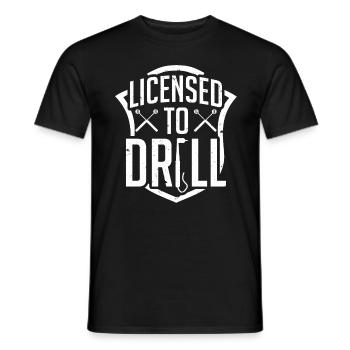 License Drill Funny Dentist Dental Assistant Teeth - Men's T-Shirt - black - Front - AI Model Male 178 light (178cm)