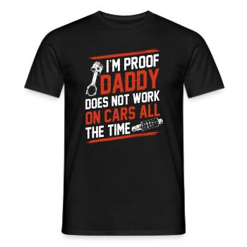 Daddy Kids Mechanic Baby Mechanic Gift Fathers Day - Männer T-Shirt - Schwarz - Vorne - AI Model Male 178 light (178cm)