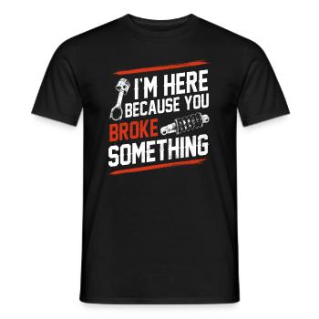 Cassé quelque chose Mécanicien d'avion Mécanicien diesel - T-shirt homme - noir - Devant - AI Model Male 178 light (178cm)