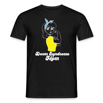Down Syndrome Mom Awareness Rosie The Riveter - Men's T-Shirt - black - Front - AI Model Male 178 light (178cm)