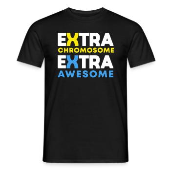Extra Chromosome Extra Awesome Down Syndrome Aware - Männer T-Shirt - Schwarz - Vorne - AI Model Male 178 light (178cm)