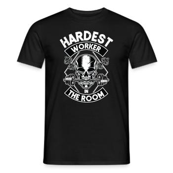 Hardest Worker In The Room - Männer T-Shirt - Schwarz - Vorne - AI Model Male 178 light (178cm)