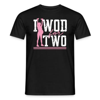 Je WOD For Two Pregnancy Workout Buddy Maternity - T-shirt homme - noir - Devant - AI Model Male 178 light (178cm)