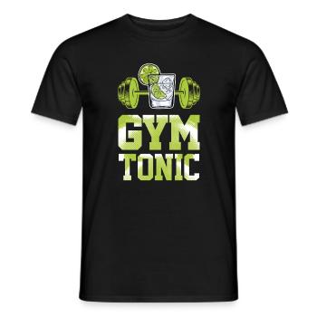 Gym Tonic Exercice et Cocktails Entraînement drôle de gym - T-shirt homme - noir - Devant - AI Model Male 178 light (178cm)