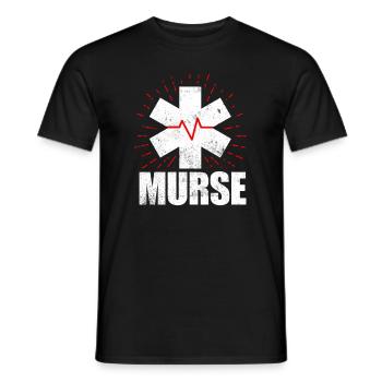 Murse Funny Murse Male Nurse Man - Men's T-Shirt - black - Front - AI Model Male 178 light (178cm)