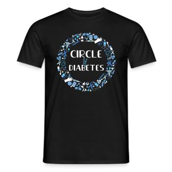Circle Of Diabetes Type 1 Diabetes Awareness - Männer T-Shirt - Schwarz - Vorne - AI Model Male 178 light (178cm)