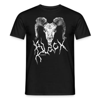 BLACX | RAM SKULL - Men's T-Shirt - black - Front - AI Model Male 178 light (178cm)