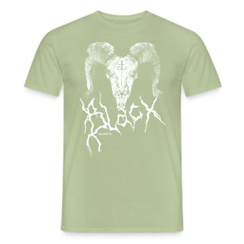 BLACX | RAM SKULL - Männer T-Shirt - Sage - Vorne - AI Model Male 178 light (178cm)
