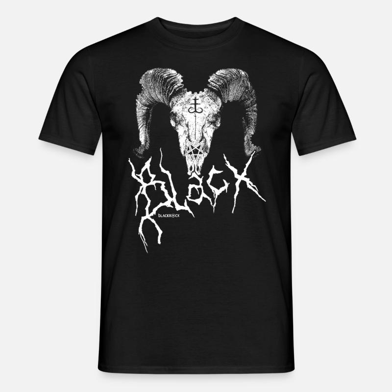 BLACX | RAM SKULL - Männer T-Shirt - Schwarz