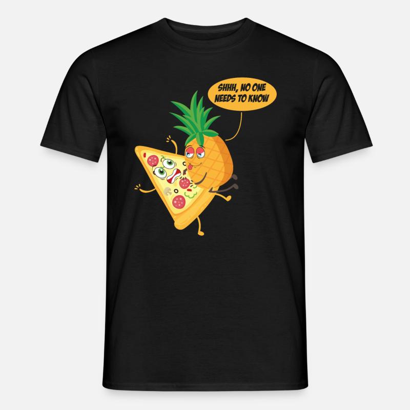 No One Needs To Know Pineapple Pizza Pineapple On - T-shirt homme - noir