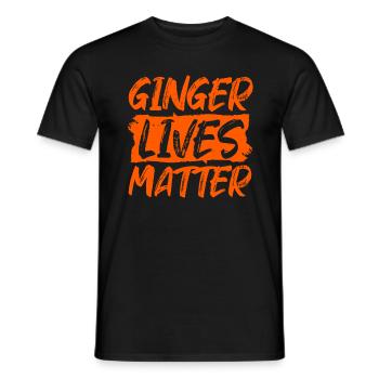 Funny Ginger Lives Matter Redhead Red Hair Quote - T-shirt homme - noir - Devant - AI Model Male 178 light (178cm)