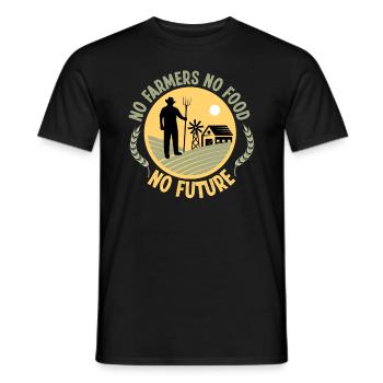 No Farmers No Food No Future Life Agriculture - T-shirt homme - noir - Devant - AI Model Male 178 light (178cm)
