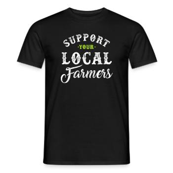 Chicken Support Your Local Farmers Life Market - Männer T-Shirt - Schwarz - Vorne - AI Model Male 178 light (178cm)