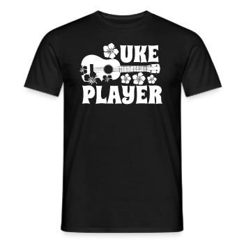 Uke Player Ukulele musicien hawaïen - T-shirt homme - noir - Devant - AI Model Male 178 light (178cm)