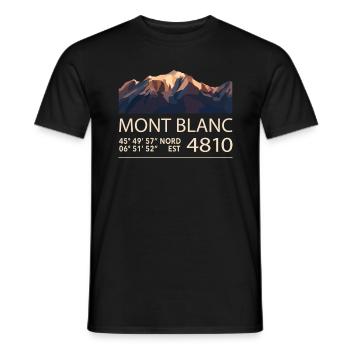Tour Du Mont Blanc TMB Berg Frankreich Italien - Männer T-Shirt - Schwarz - Vorne - AI Model Male 178 light (178cm)
