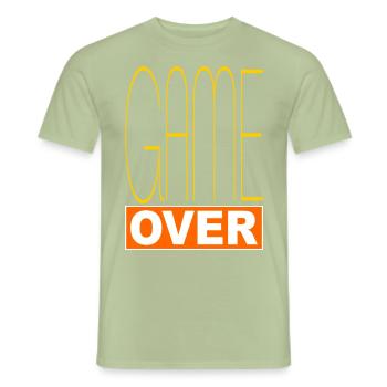 Game over - Men's T-Shirt - sage - Front - AI Model Male 178 light (178cm)