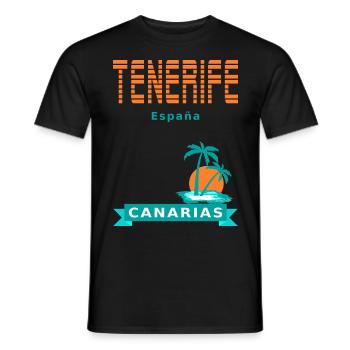 Tenerife - Espagne - T-shirt homme - noir - Devant - AI Model Male 178 light (178cm)