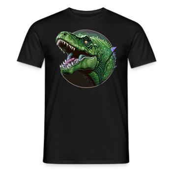 Wilder Tyrannosaurus und prähistorischer T-Rex - Männer T-Shirt - Schwarz - Vorne - AI Model Male 178 light (178cm)