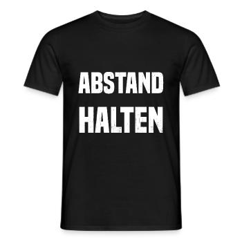Abstand halten - Männer T-Shirt - Schwarz - Vorne - AI Model Male 178 light (178cm)