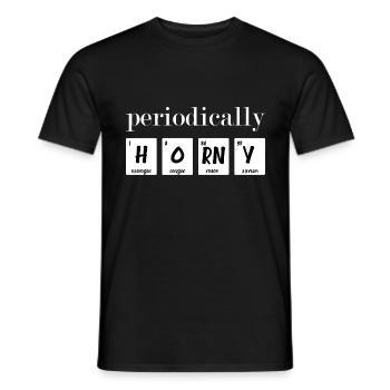 chemise périodiquement cornée et drôle pour adultes - T-shirt homme - noir - Devant - AI Model Male 178 light (178cm)