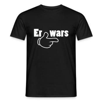 Er wars Partnershirt Geschwister Zwillinge - Männer T-Shirt - Schwarz - Vorne - AI Model Male 178 light (178cm)