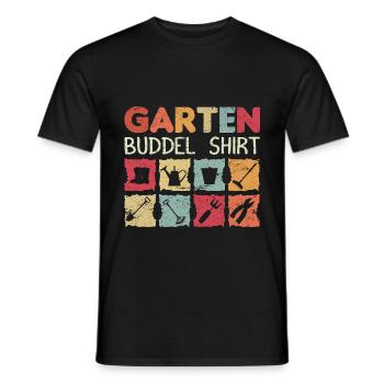Garten Buddel Shirt - Gärtner T-Shirt Geschenk Gar - Männer T-Shirt - Schwarz - Vorne - AI Model Male 178 light (178cm)
