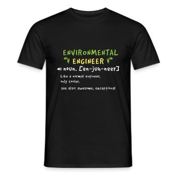 Umweltingenieur - Männer T-Shirt - Schwarz - Vorne - AI Model Male 178 light (178cm)