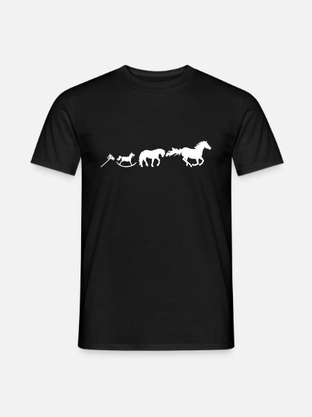 Evolution Pferd Farbwechsel - Männer T-Shirt - Schwarz