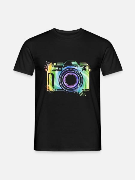 Kamera Fotograf Photographie Kreative Farblich - Männer T-Shirt - Schwarz