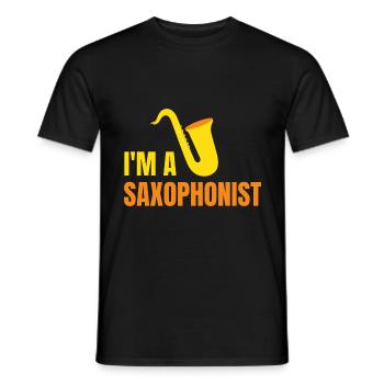 I'm a Saxophonist - Men's T-Shirt - black - Front - AI Model Male 178 light (178cm)