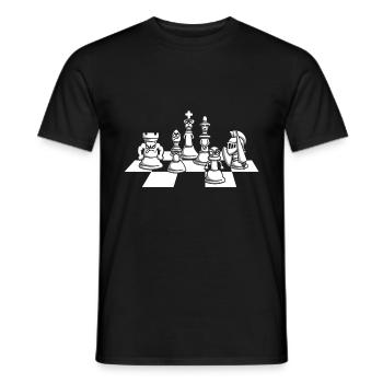Pièce d'échecs d'échecs - T-shirt homme - noir - Devant - AI Model Male 178 light (178cm)