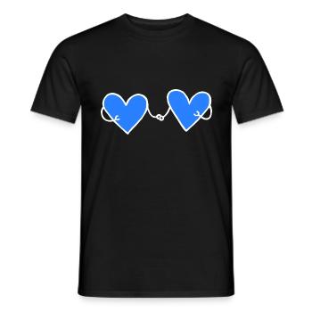 Love is Love Lovers LGBTQ Homsexual Marriage - Men's T-Shirt - black - Front - AI Model Male 178 light (178cm)