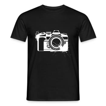Kamera Fotograf Photographie Kreative Farblich - Männer T-Shirt - Schwarz - Vorne - AI Model Male 178 light (178cm)