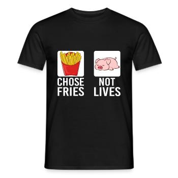 Pommes Frites Pommes Liebhaber Pommes Fritten Gesc - Männer T-Shirt - Schwarz - Vorne - AI Model Male 178 light (178cm)