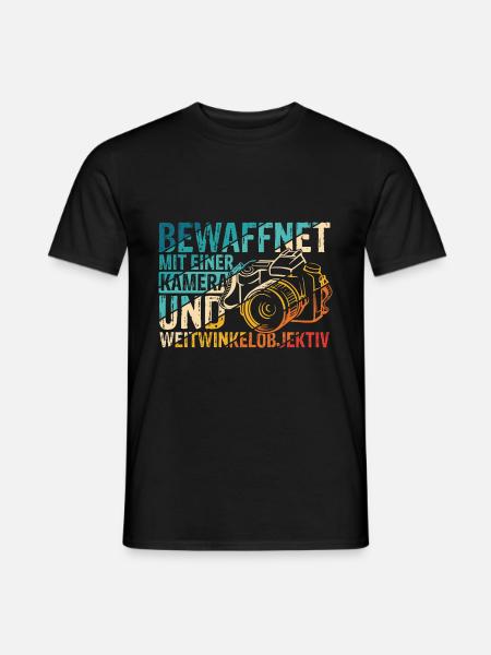 Kamera Fotokamera Kamera Spruch Geschenk Fotograf - Männer T-Shirt - Schwarz