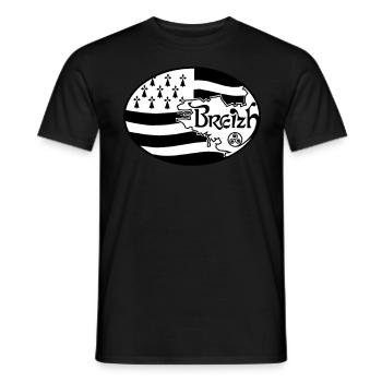 Flagge Großbritannien authentisch - Männer T-Shirt - Schwarz - Vorne - AI Model Male 178 light (178cm)