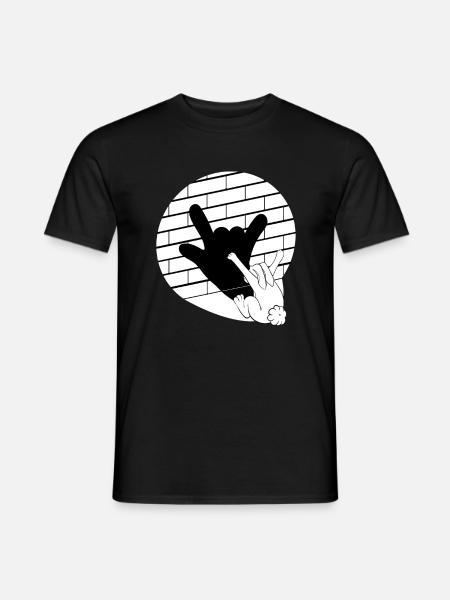 Lapin rock n roll lapin ombre lapin lapin - T-shirt homme - noir