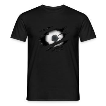 Soccer jersey footballer soccer boy children - Men's T-Shirt - black - Front - AI Model Male 178 light (178cm)
