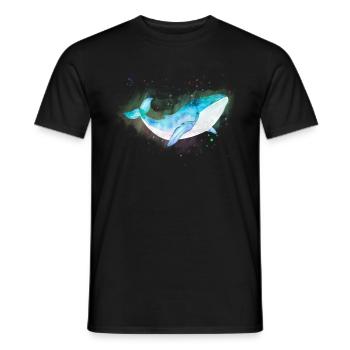 Blauwal Buckelwal Kosmos Ozean Wal Klimaschutz - Männer T-Shirt - Schwarz - Vorne - AI Model Male 178 light (178cm)
