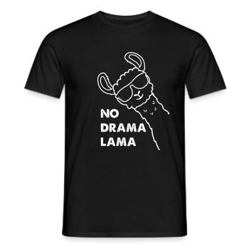 No Drama Lama Saying Funny Alpaca Gift - Men's T-Shirt - black - Front - AI Model Male 178 light (178cm)