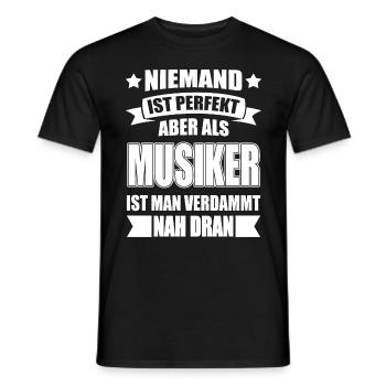 Musiker Musik Hobby Beruf Lustig Geschenk - Männer T-Shirt - Schwarz - Vorne - AI Model Male 178 light (178cm)